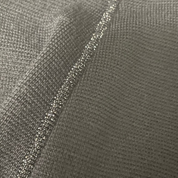 Marc Cain knit black knee length skirt with metallic silver side seams. - Picture 4 of 14